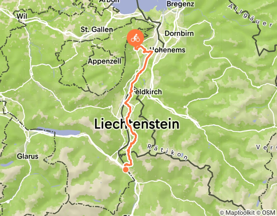 Karte der Tour