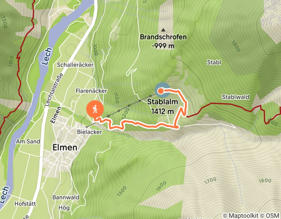 Karte der Tour