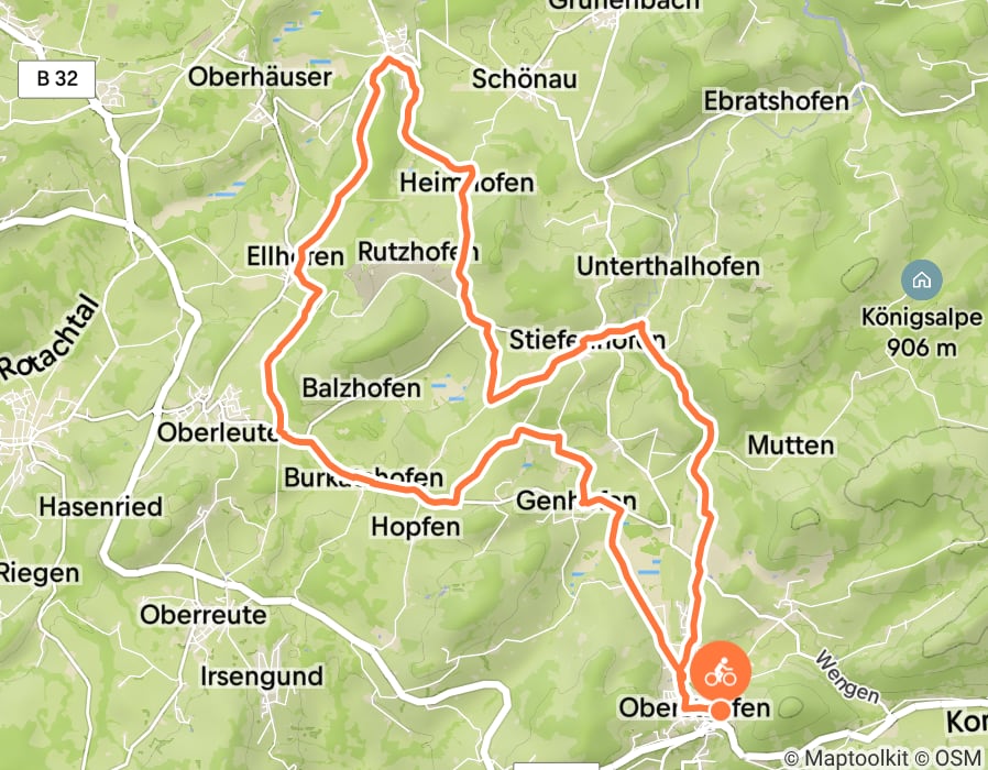 Karte der Tour