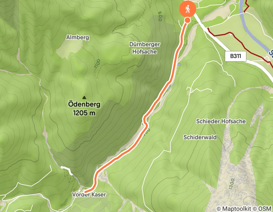 Karte der Tour