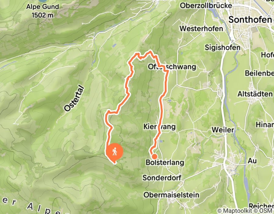 Karte der Tour