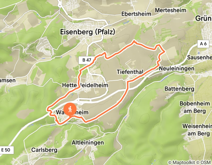Karte der Tour