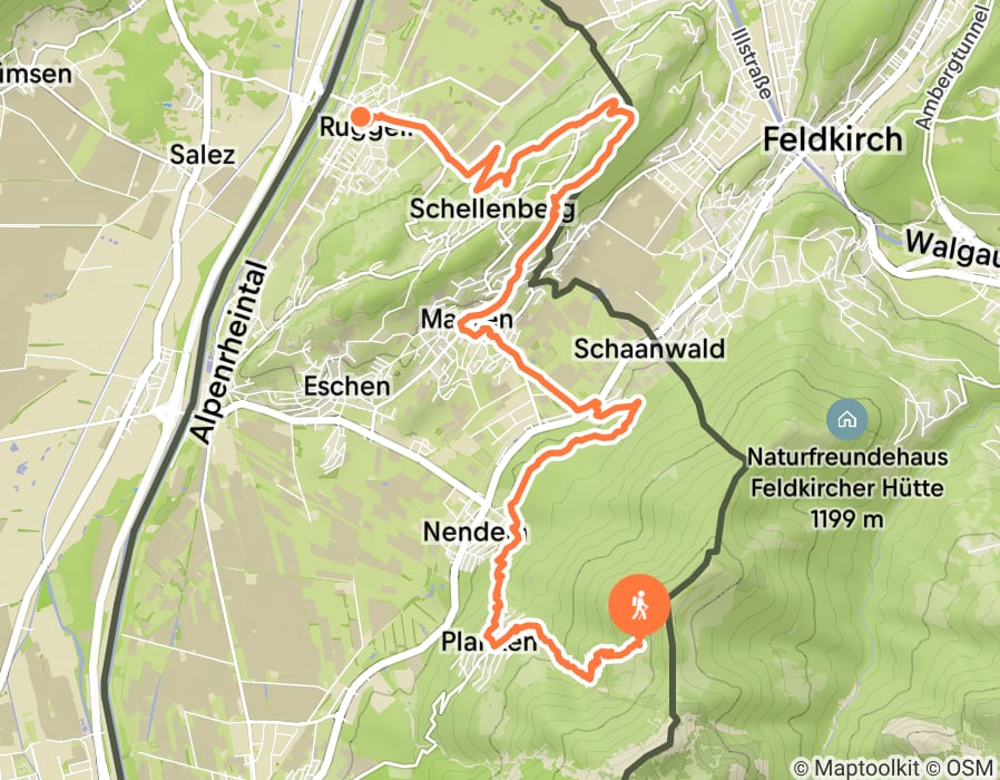 Karte der Tour