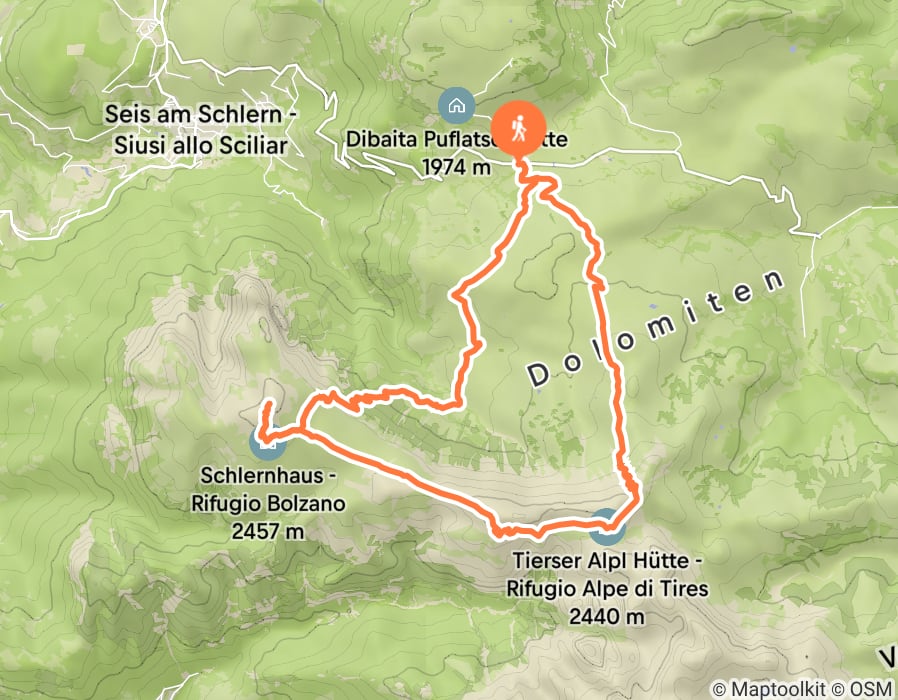 Karte der Tour