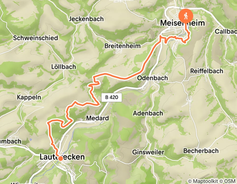 Karte der Tour