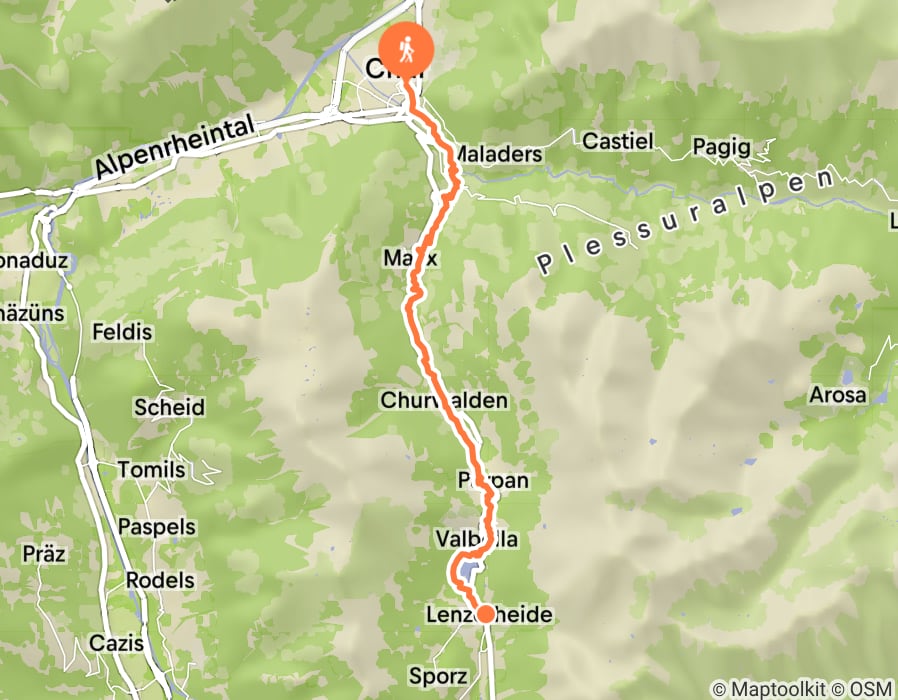 Karte der Tour
