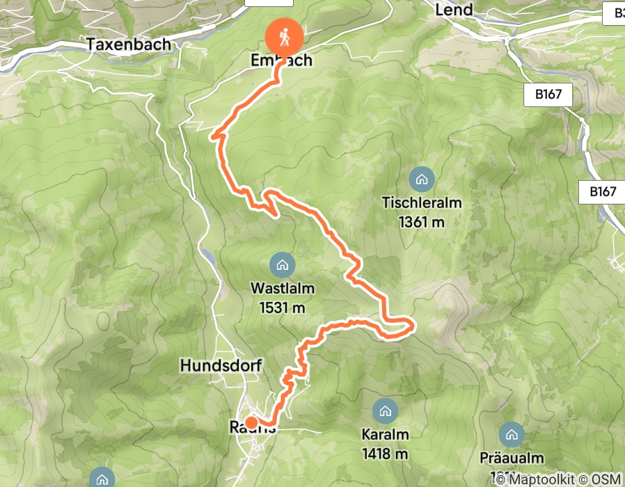 Karte der Tour