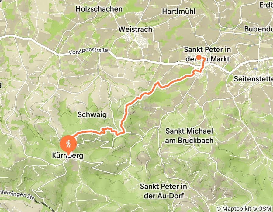Karte der Tour