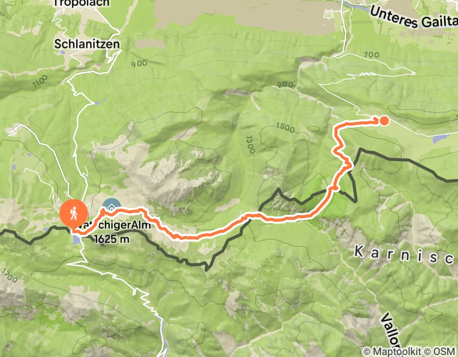 Karte der Tour