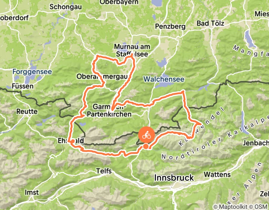 Karte der Tour