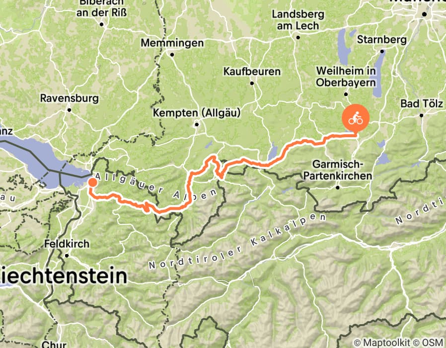 Karte der Tour