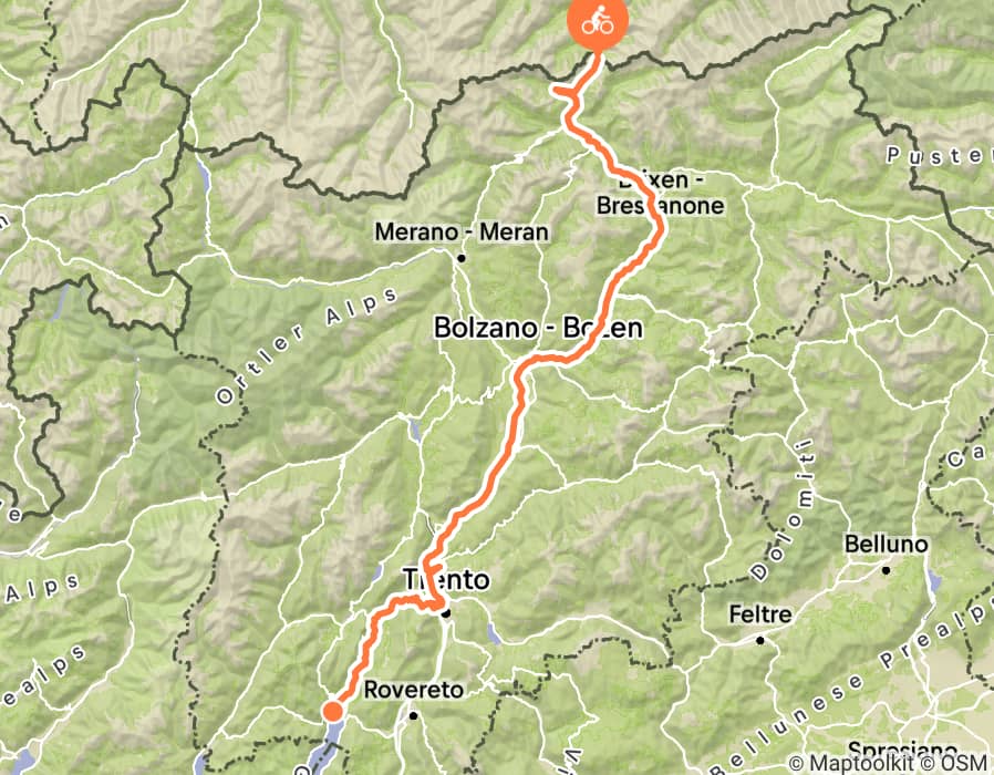 Karte der Tour