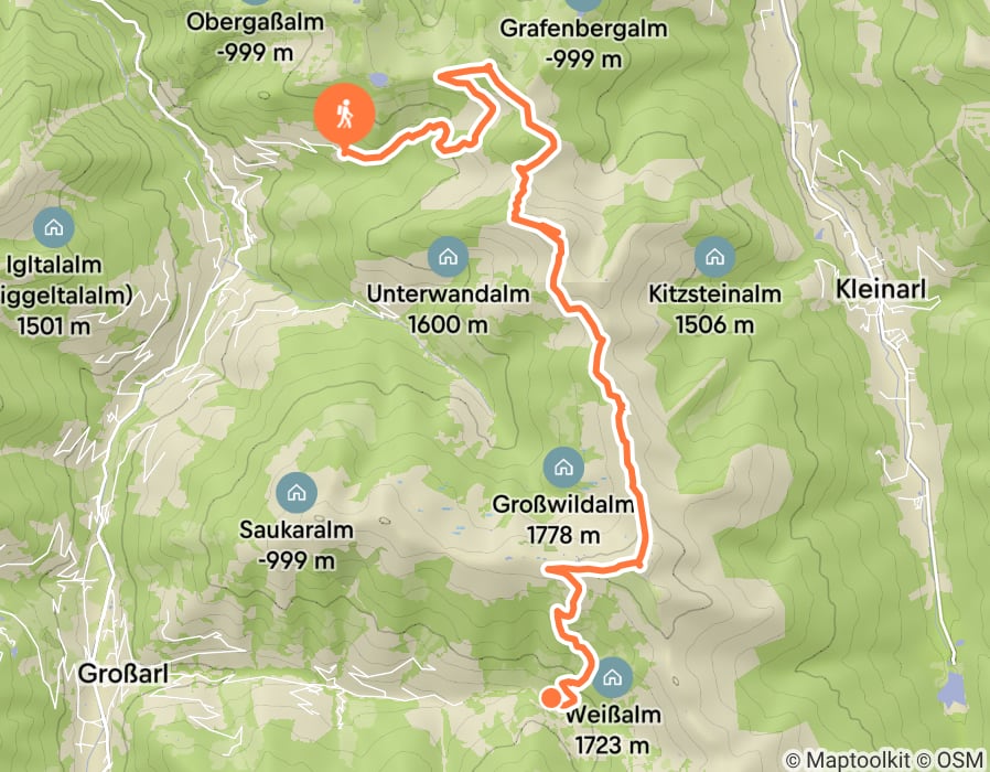 Karte der Tour