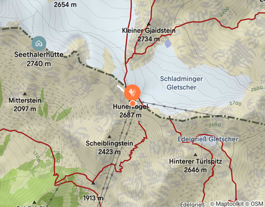 Karte der Tour