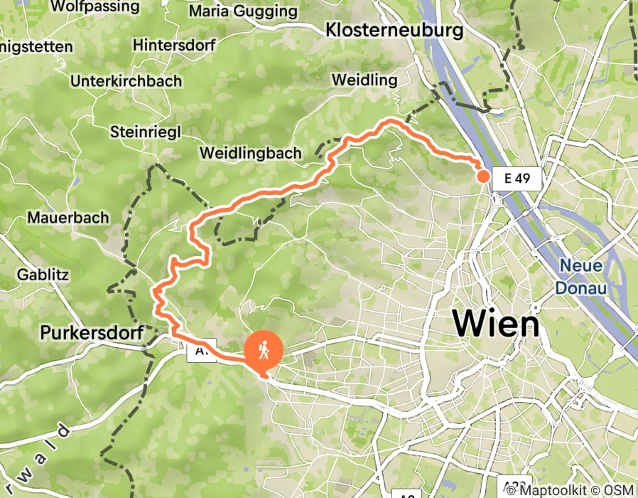 Karte der Tour