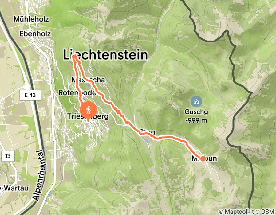 Karte der Tour