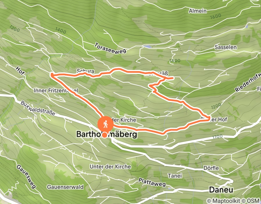 Karte der Tour