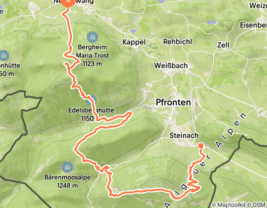 Karte der Tour