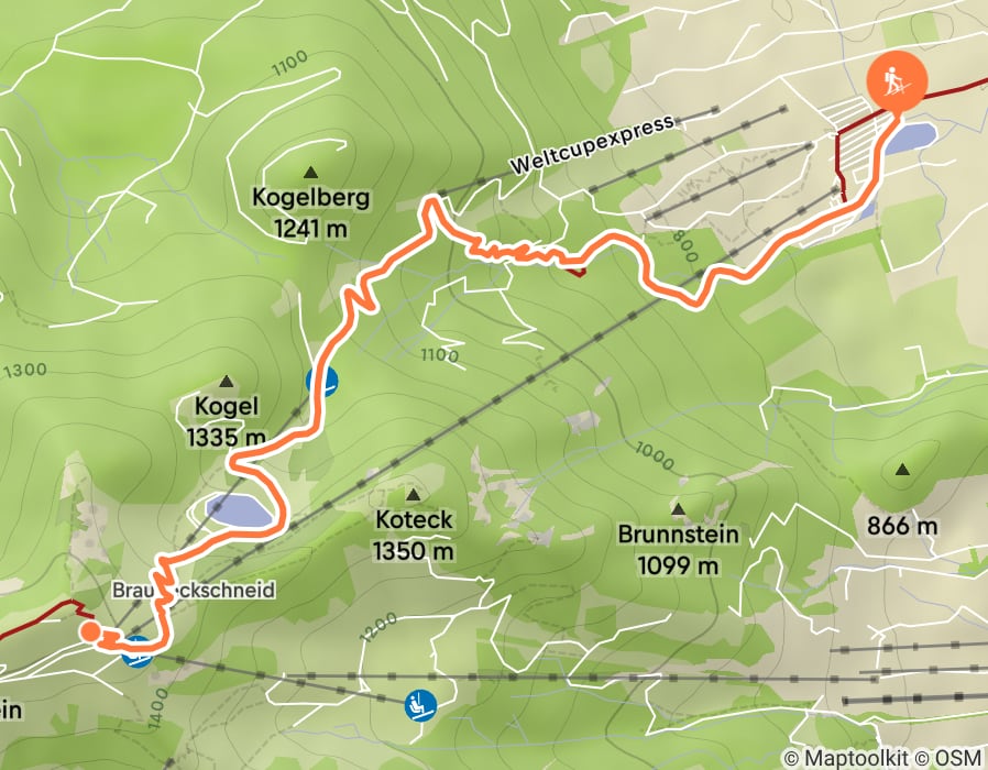Karte der Tour