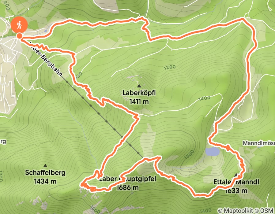 Karte der Tour