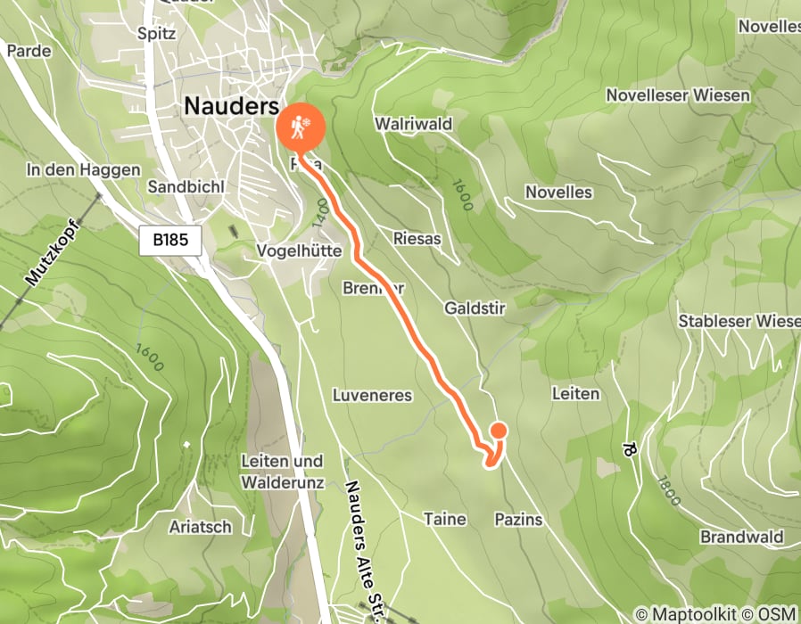 Karte der Tour