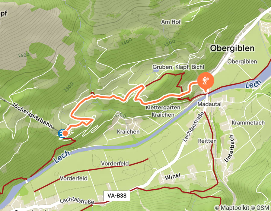 Karte der Tour