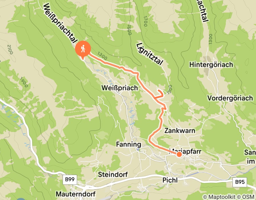 Karte der Tour