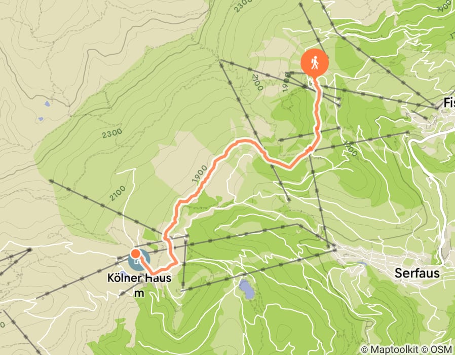 Karte der Tour