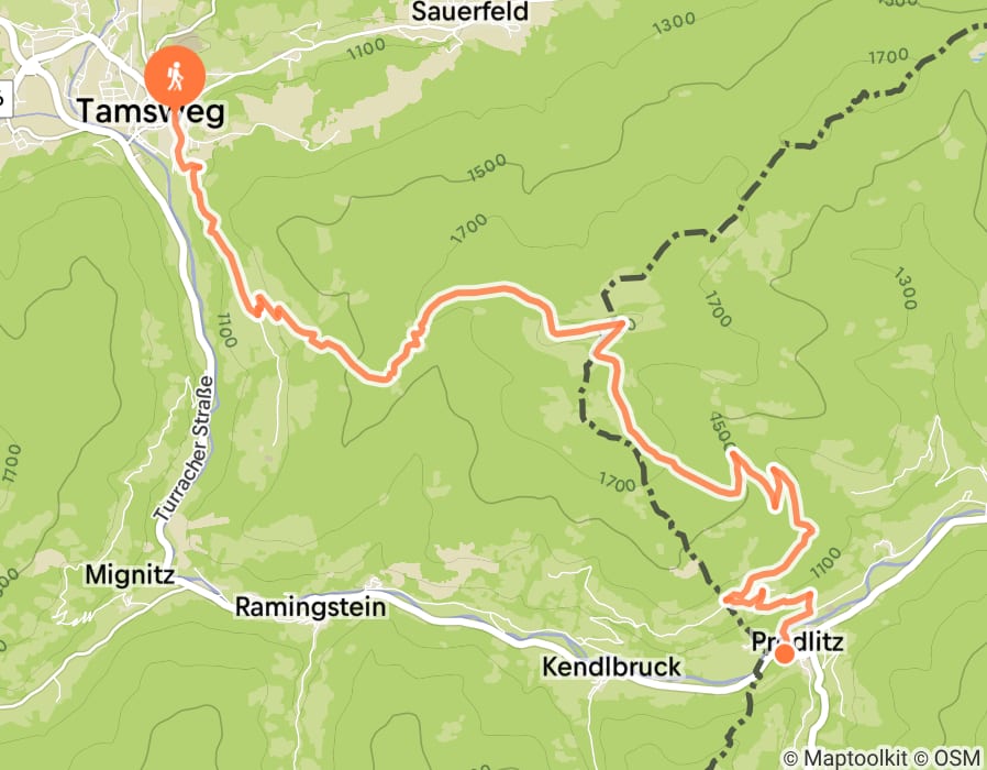 Karte der Tour