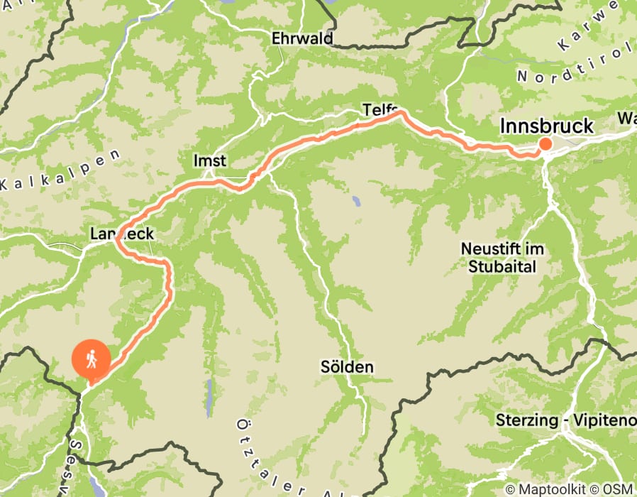 Karte der Tour