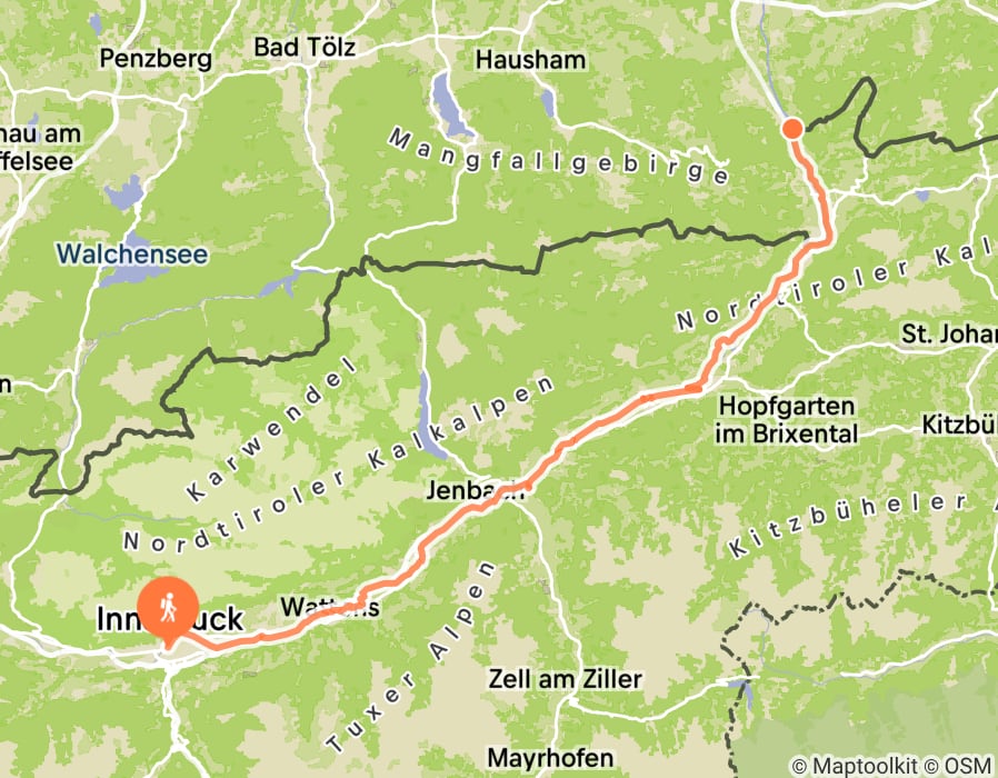 Karte der Tour