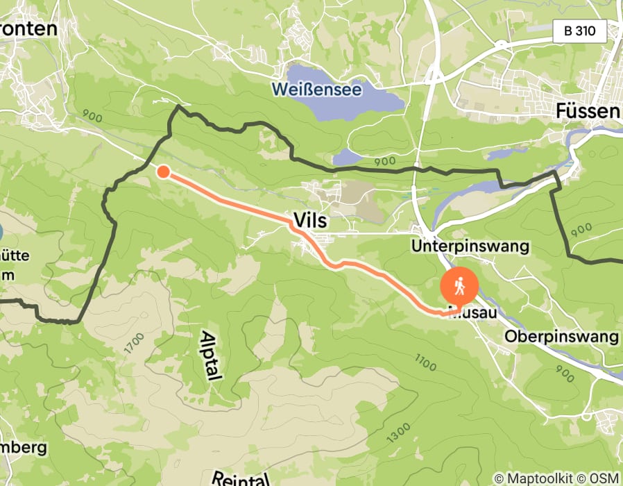 Karte der Tour