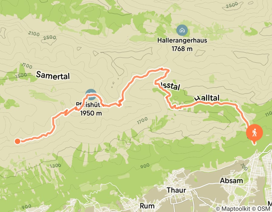 Karte der Tour