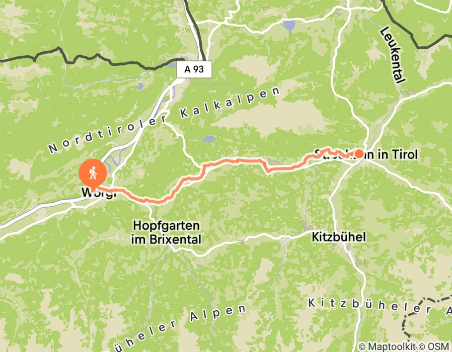 Karte der Tour