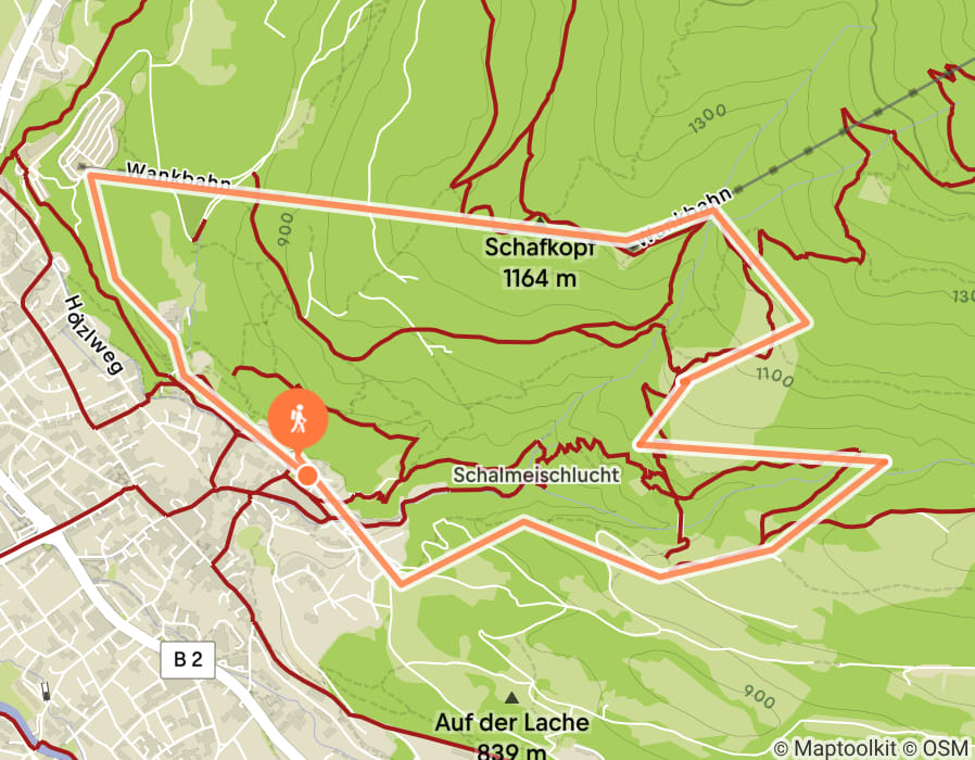 Karte der Tour