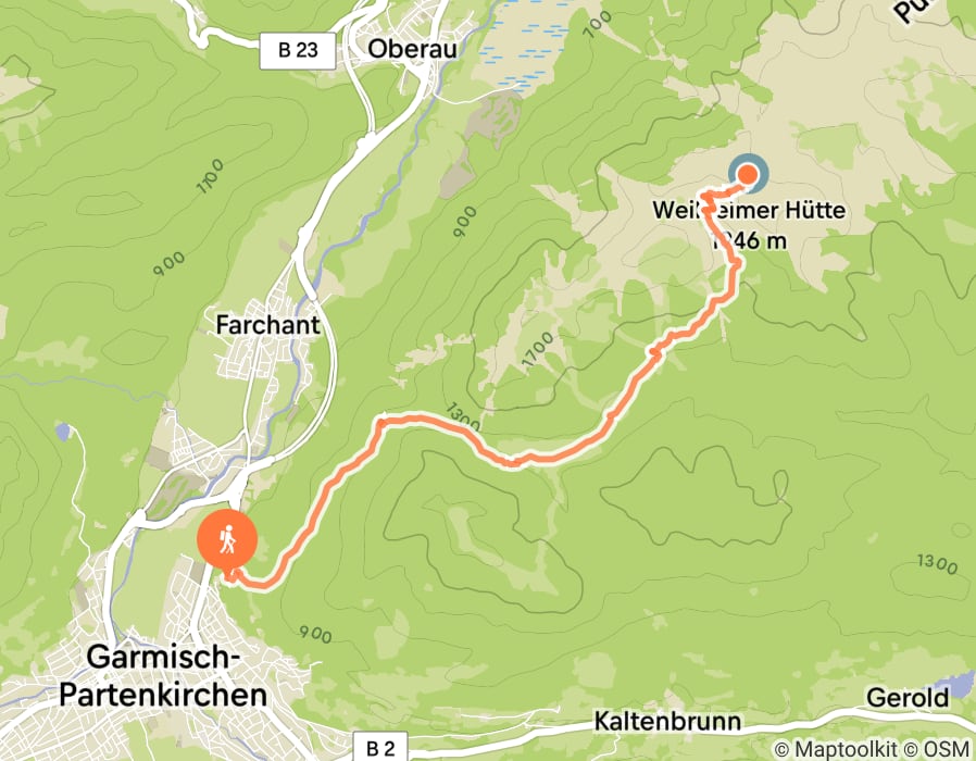 Karte der Tour