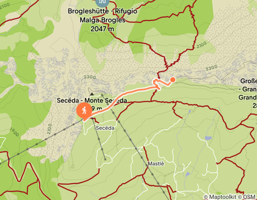 Karte der Tour