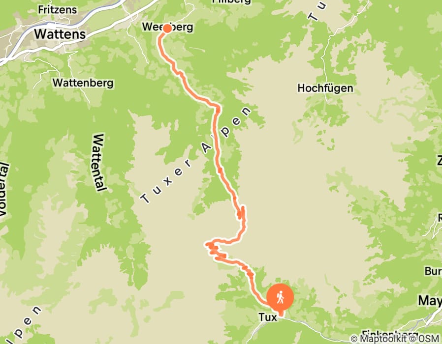 Karte der Tour