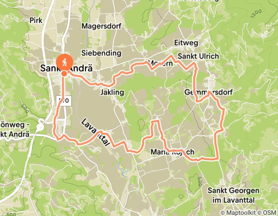 Karte der Tour