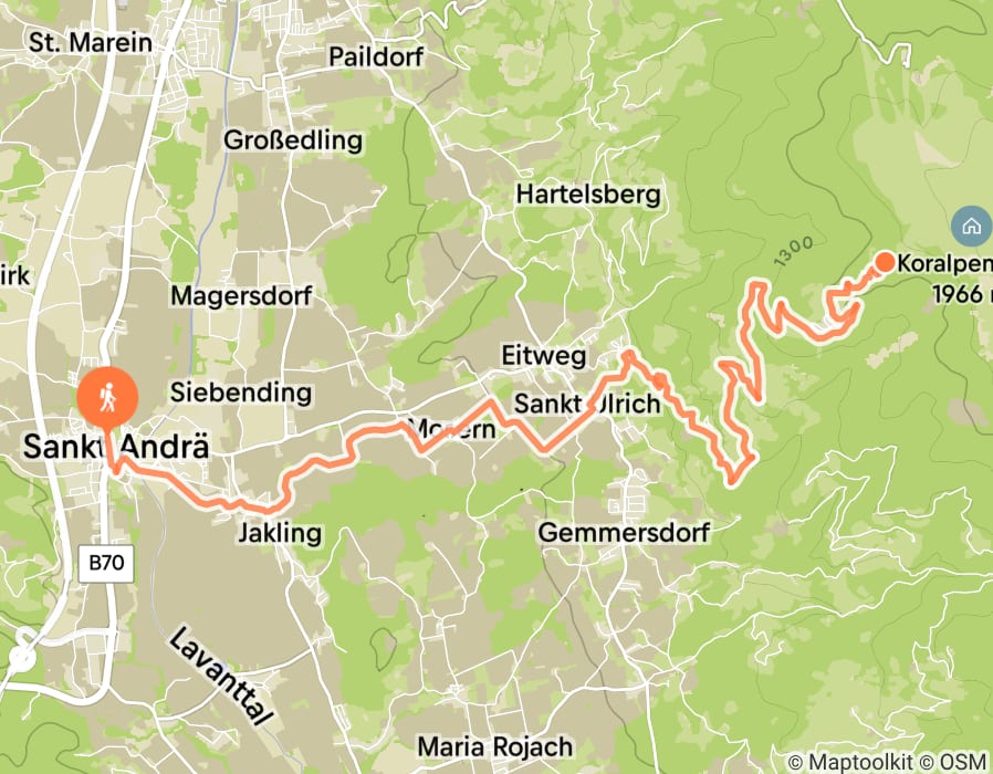 Karte der Tour