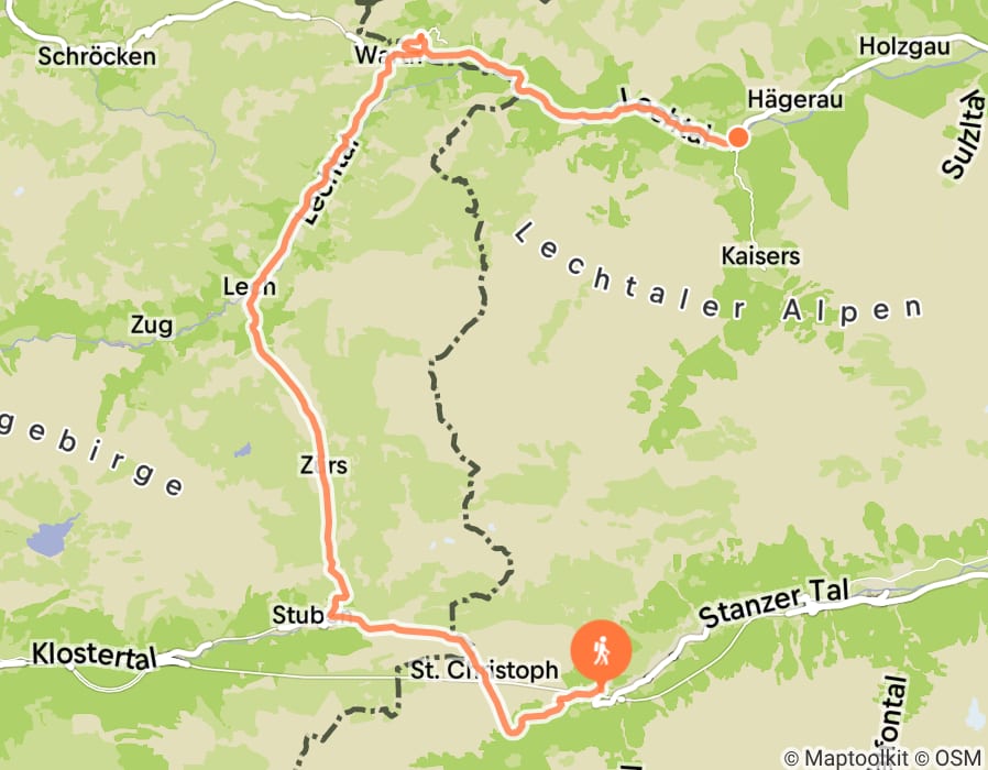 Karte der Tour
