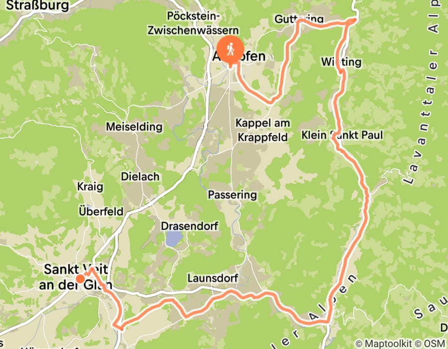 Karte der Tour