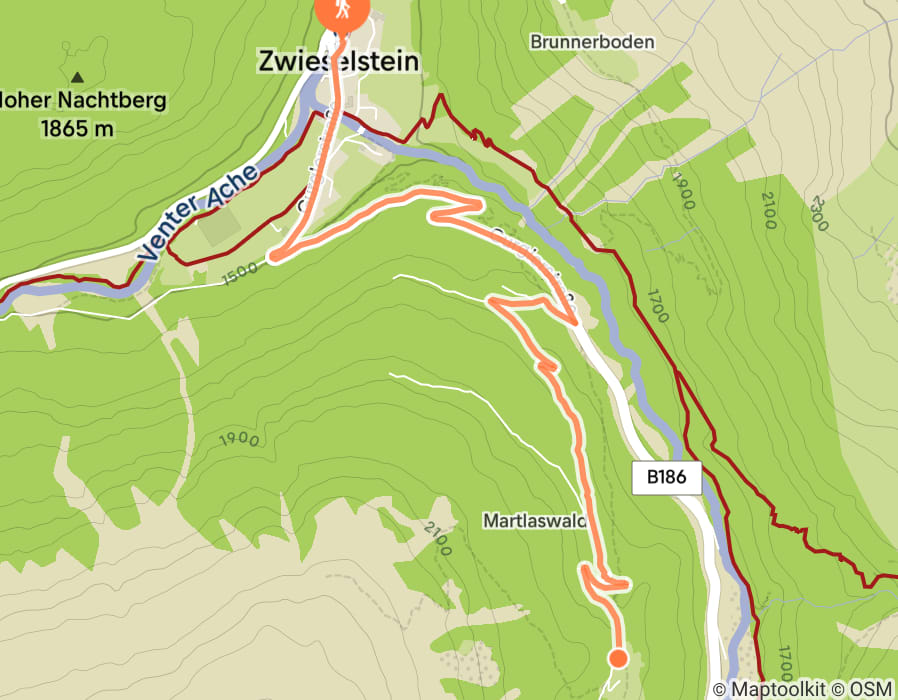 Karte der Tour