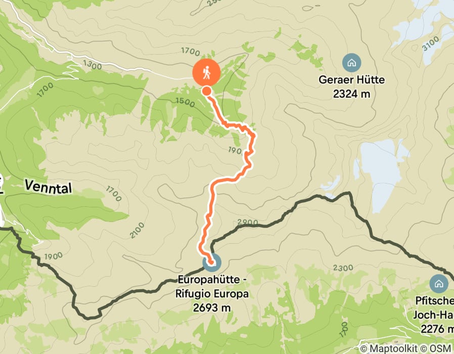 Karte der Tour
