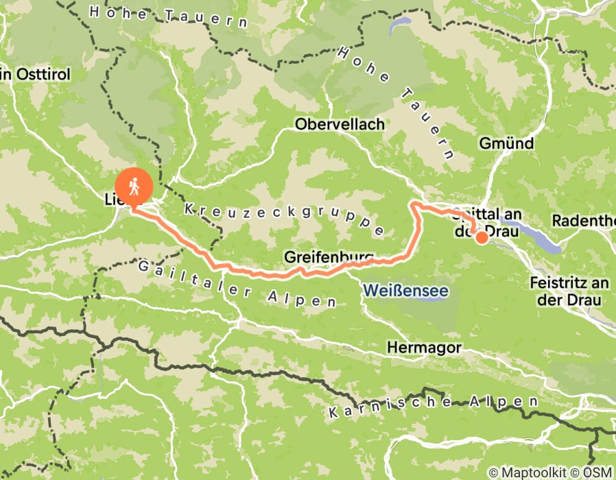 Karte der Tour