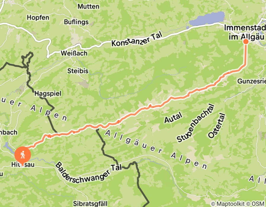 Karte der Tour