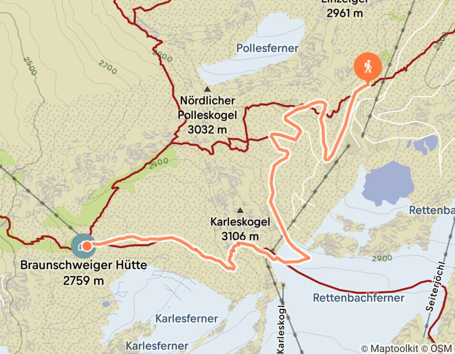 Karte der Tour