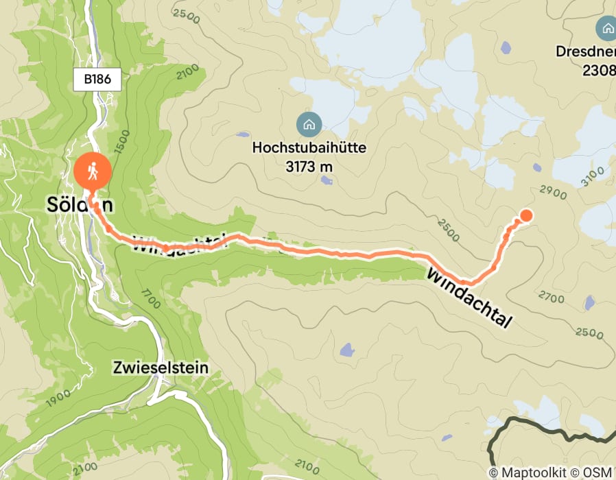 Karte der Tour