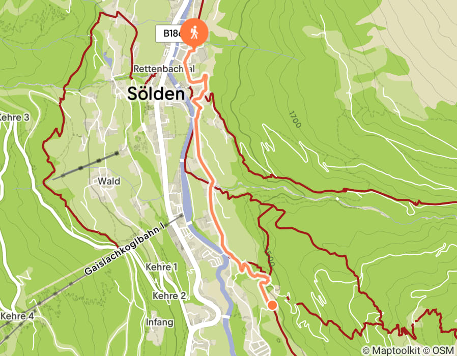 Karte der Tour