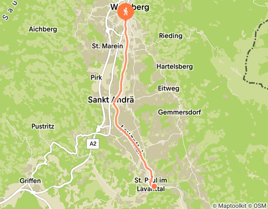 Karte der Tour